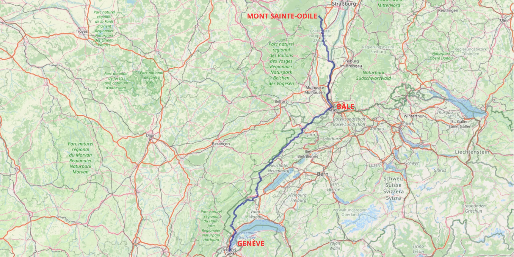 Mont Sainte-Odile - Genève