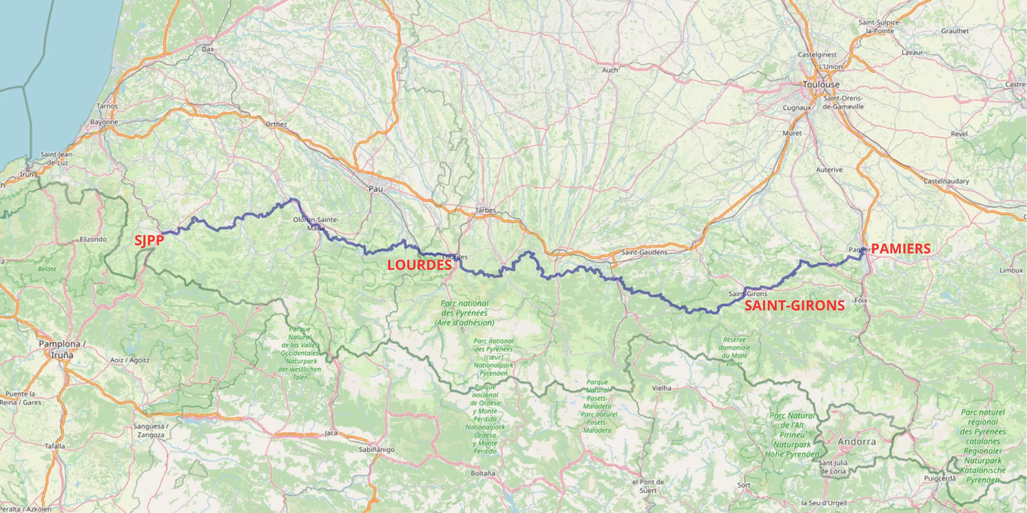 GR78 de PAMIERS à SJPP